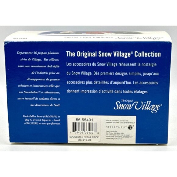 Department 56 Snow Village Sparky's New Doghouse Dalmatian Fire House No. 4 Xmas - Picture 9 of 9